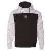 Men's Mélange Fleece Colorblocked Hooded Sweatshirt Thumbnail