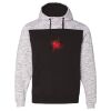 Men's Mélange Fleece Colorblocked Hooded Sweatshirt Thumbnail