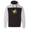 Men's Mélange Fleece Colorblocked Hooded Sweatshirt Thumbnail