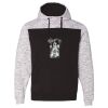 Men's Mélange Fleece Colorblocked Hooded Sweatshirt Thumbnail