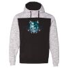 Men's Mélange Fleece Colorblocked Hooded Sweatshirt Thumbnail