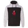 Men's Mélange Fleece Colorblocked Hooded Sweatshirt Thumbnail