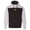 Men's Mélange Fleece Colorblocked Hooded Sweatshirt Thumbnail