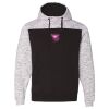 Men's Mélange Fleece Colorblocked Hooded Sweatshirt Thumbnail