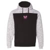 Men's Mélange Fleece Colorblocked Hooded Sweatshirt Thumbnail