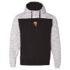 Men's Mélange Fleece Colorblocked Hooded Sweatshirt Thumbnail