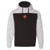 Men's Mélange Fleece Colorblocked Hooded Sweatshirt Thumbnail