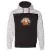 Men's Mélange Fleece Colorblocked Hooded Sweatshirt Thumbnail