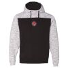 Men's Mélange Fleece Colorblocked Hooded Sweatshirt Thumbnail