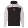 Men's Mélange Fleece Colorblocked Hooded Sweatshirt Thumbnail