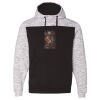 Men's Mélange Fleece Colorblocked Hooded Sweatshirt Thumbnail