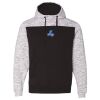 Men's Mélange Fleece Colorblocked Hooded Sweatshirt Thumbnail