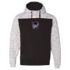 Men's Mélange Fleece Colorblocked Hooded Sweatshirt Thumbnail