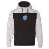 Men's Mélange Fleece Colorblocked Hooded Sweatshirt Thumbnail