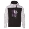 Men's Mélange Fleece Colorblocked Hooded Sweatshirt Thumbnail
