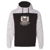 Men's Mélange Fleece Colorblocked Hooded Sweatshirt Thumbnail