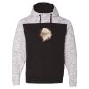 Men's Mélange Fleece Colorblocked Hooded Sweatshirt Thumbnail