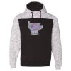 Men's Mélange Fleece Colorblocked Hooded Sweatshirt Thumbnail