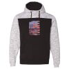 Men's Mélange Fleece Colorblocked Hooded Sweatshirt Thumbnail