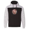 Men's Mélange Fleece Colorblocked Hooded Sweatshirt Thumbnail