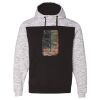 Men's Mélange Fleece Colorblocked Hooded Sweatshirt Thumbnail