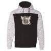 Men's Mélange Fleece Colorblocked Hooded Sweatshirt Thumbnail